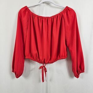 Aritzia Wilfred Eleanora Blouse in Red - Size S